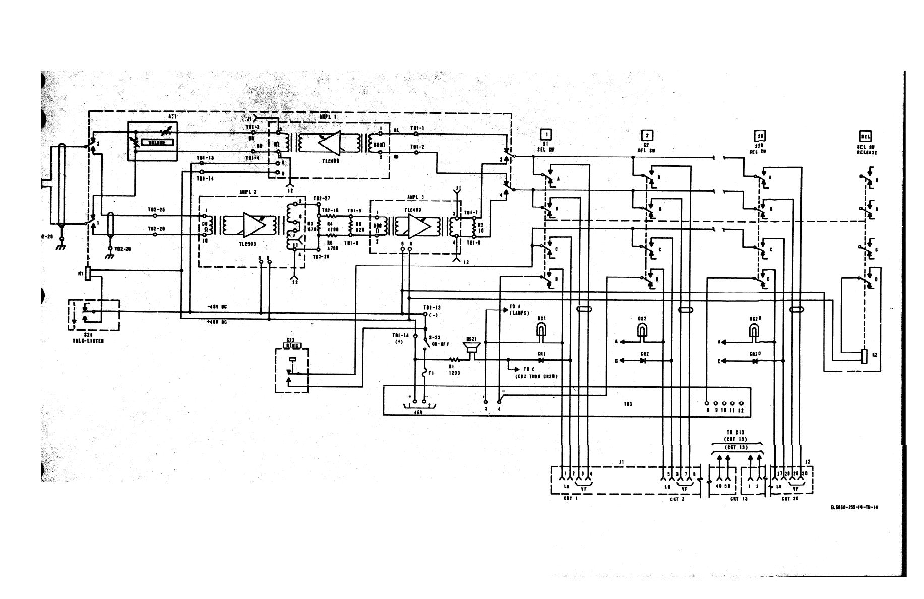 Figure F0-2. Central intercom unit, schematic diagram.